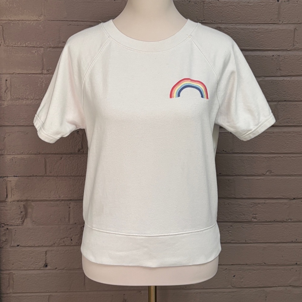 GAP  Rainbow short sleeve fitted sweatshirt S